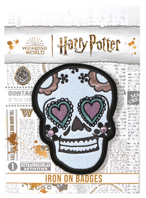 Harry Potter Honey Dukes Sugar Skull Iron On Badge